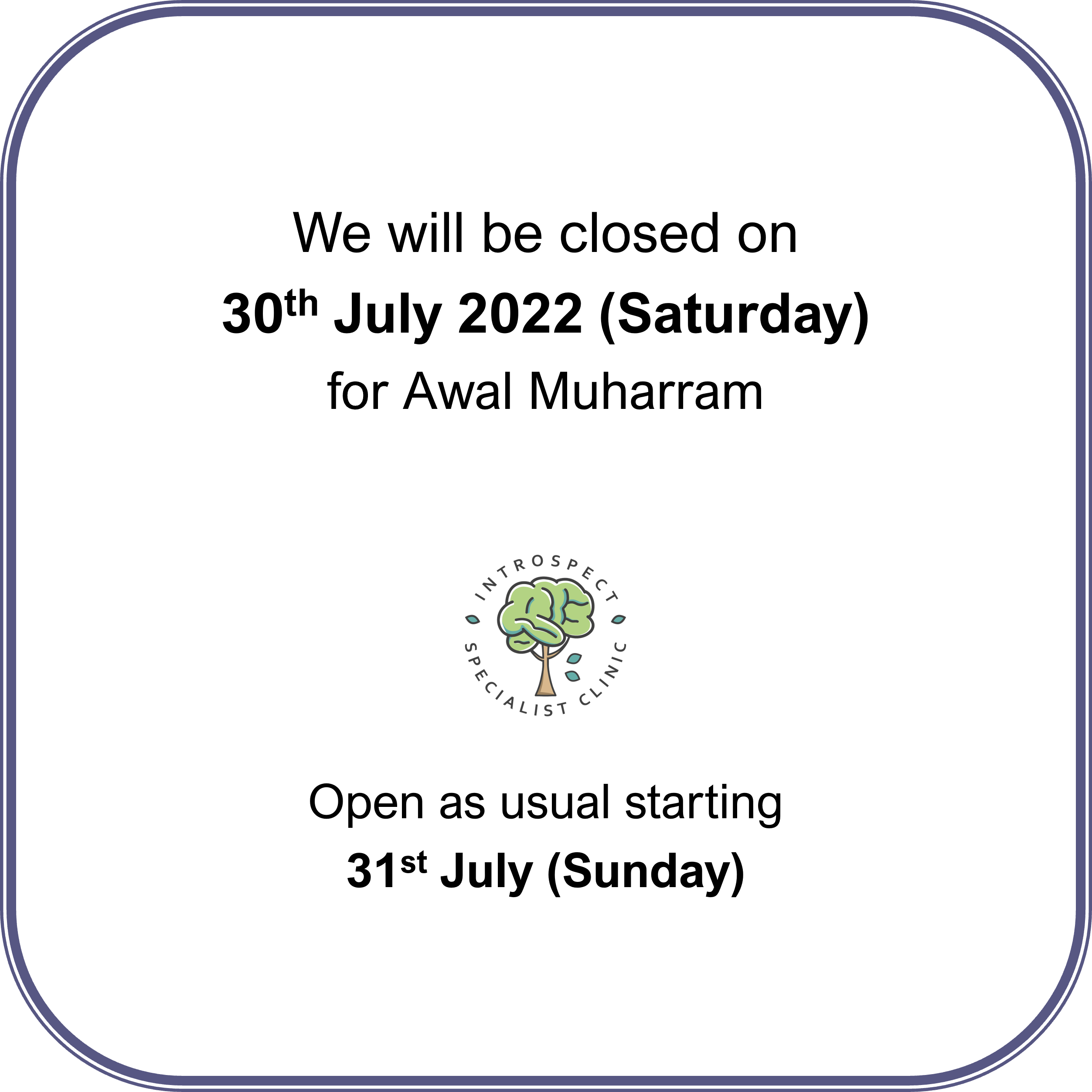 You are currently viewing Closed on 30th July, Saturday