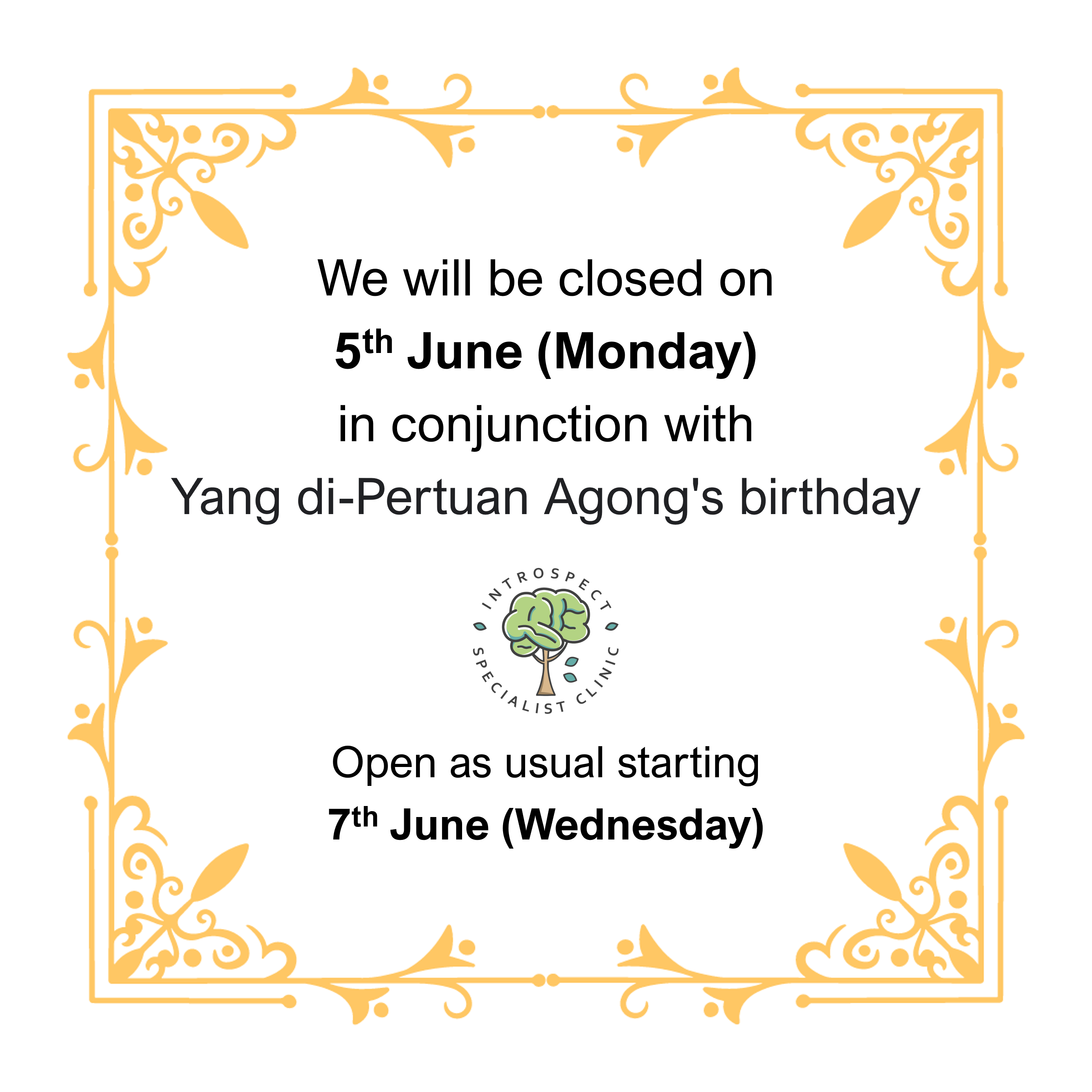 You are currently viewing Closed on Yang di-Pertuan Agong’s birthday