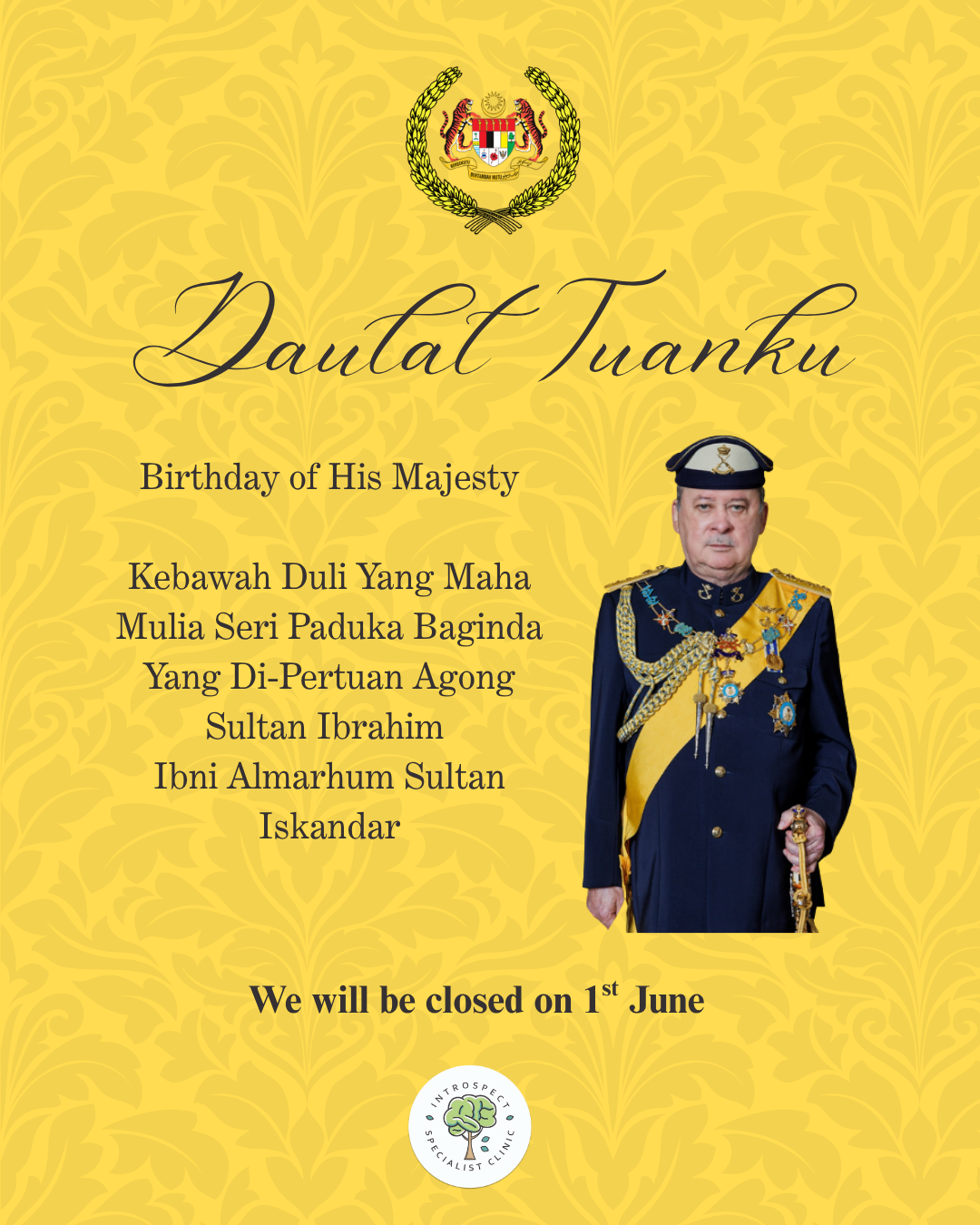 You are currently viewing Closed on 1 June